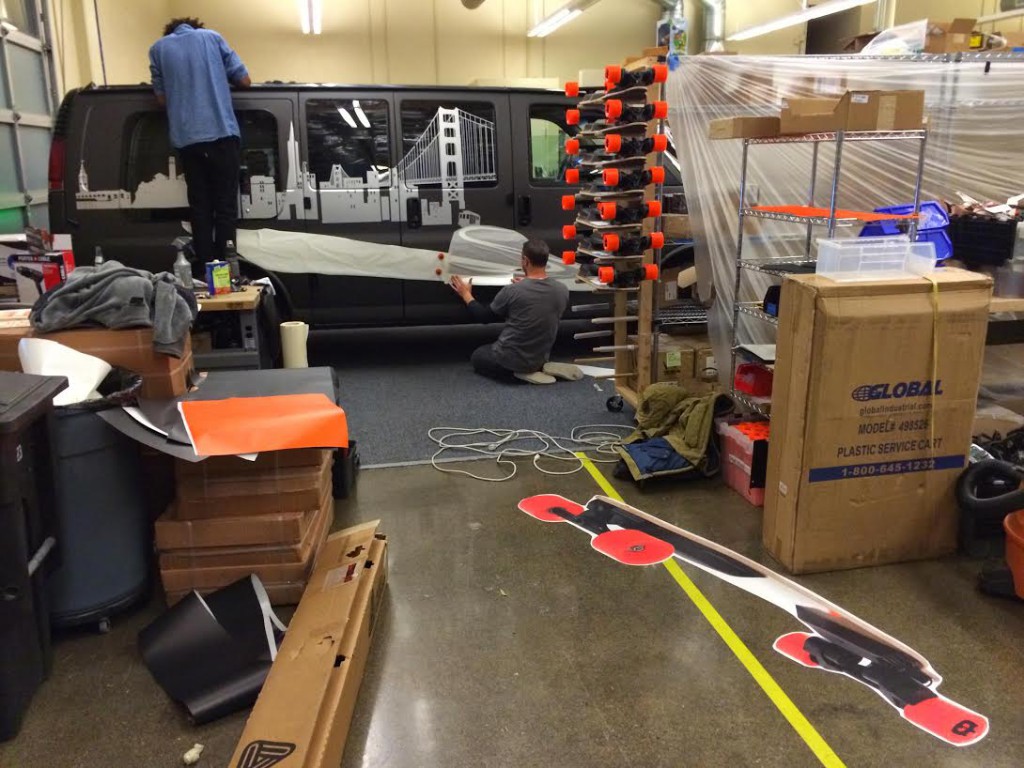 working on boosted van late